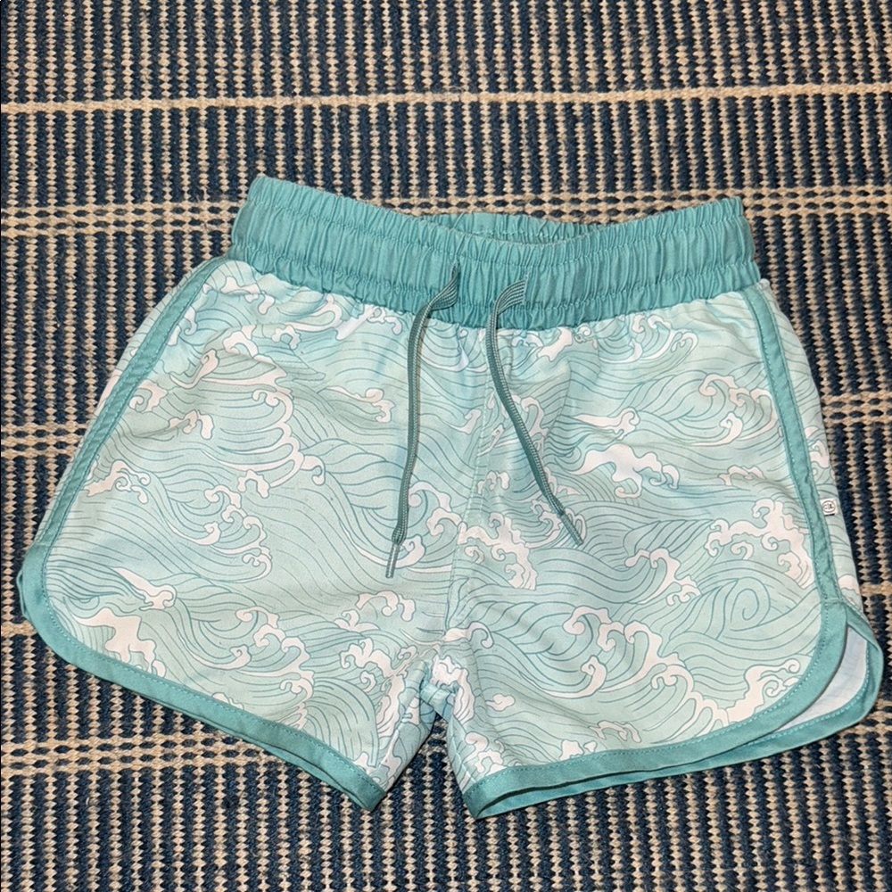 Caden Lane swim trunks wave pattern